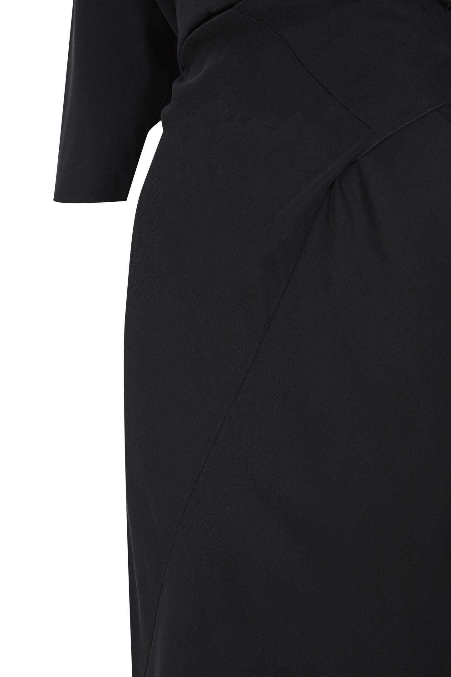 Mara, black silk wrap dress