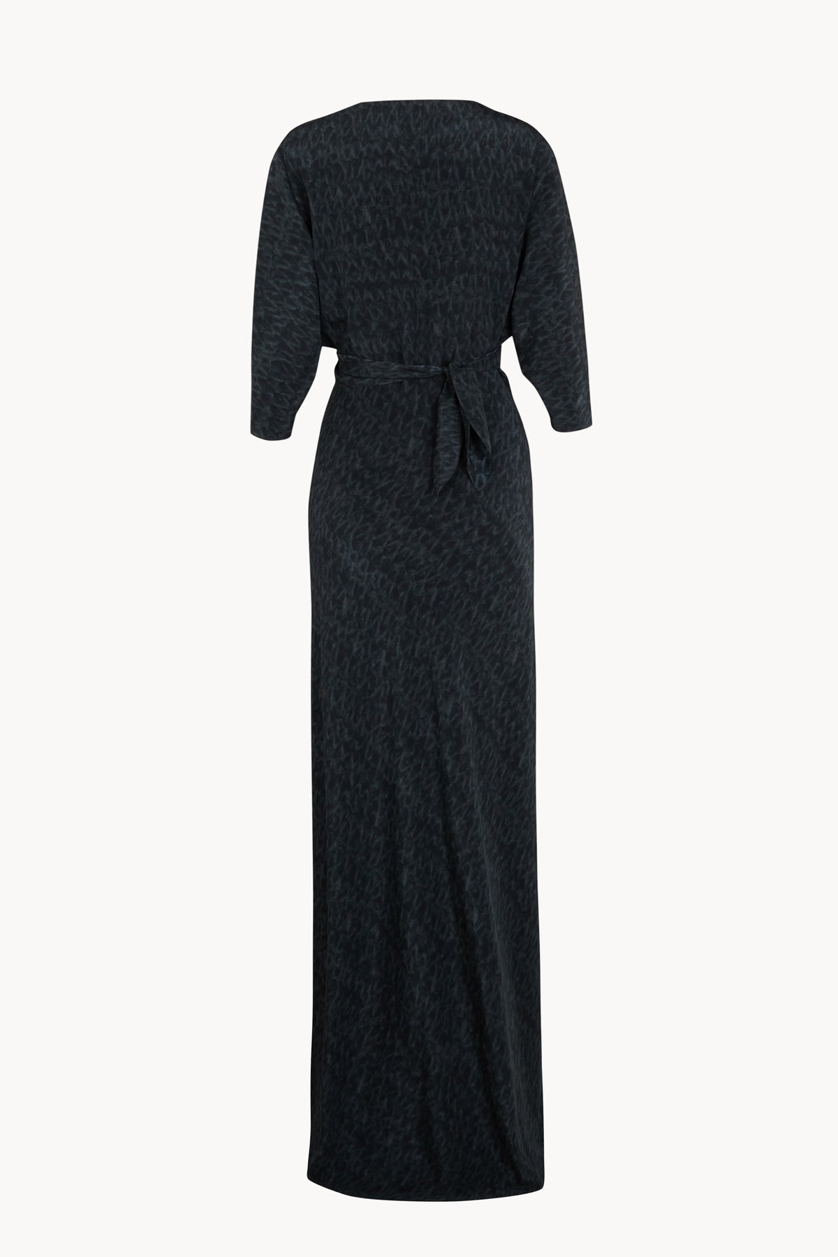 Mara, vestido envolvente de seda bornite print