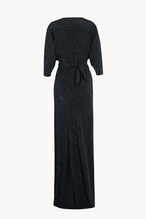 Mara, vestido envolvente de seda bornite print