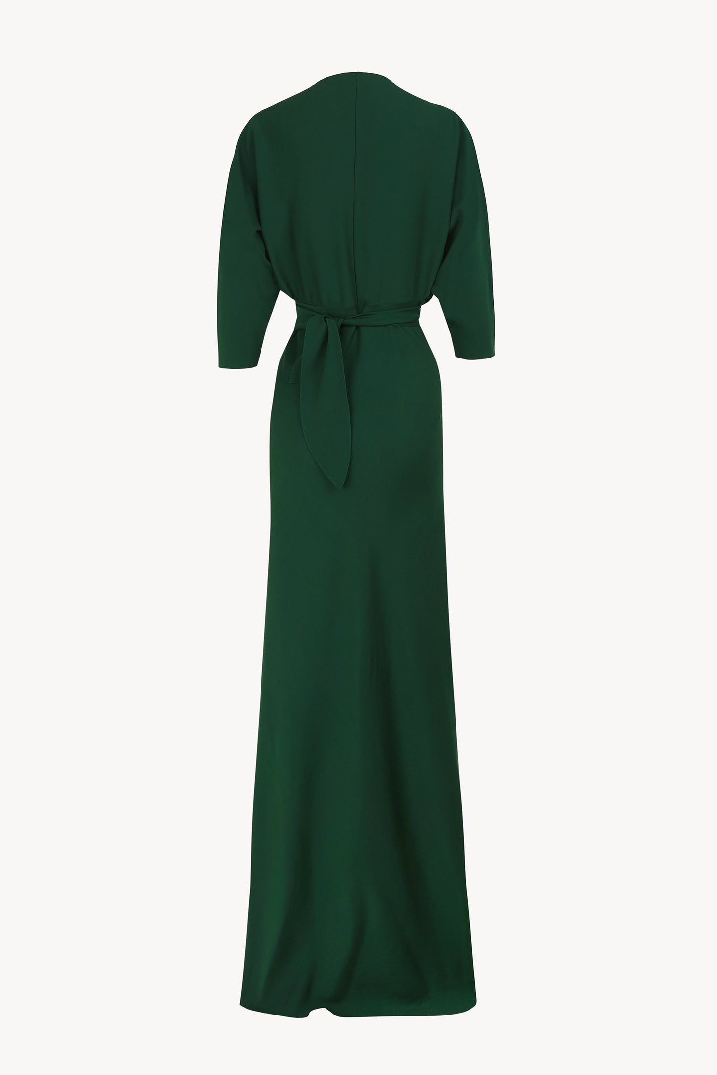 Mara, vestido largo de seda esmeralda