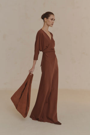 U XL, terracota suede bag