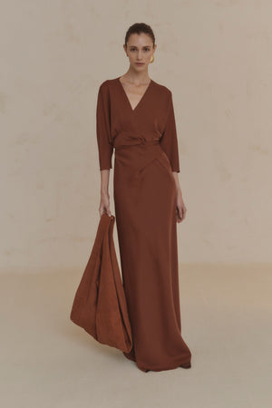 U XL, terracota suede bag