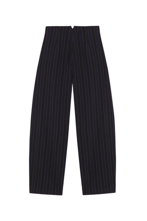 Marcel, blue striped pants in linen and wool