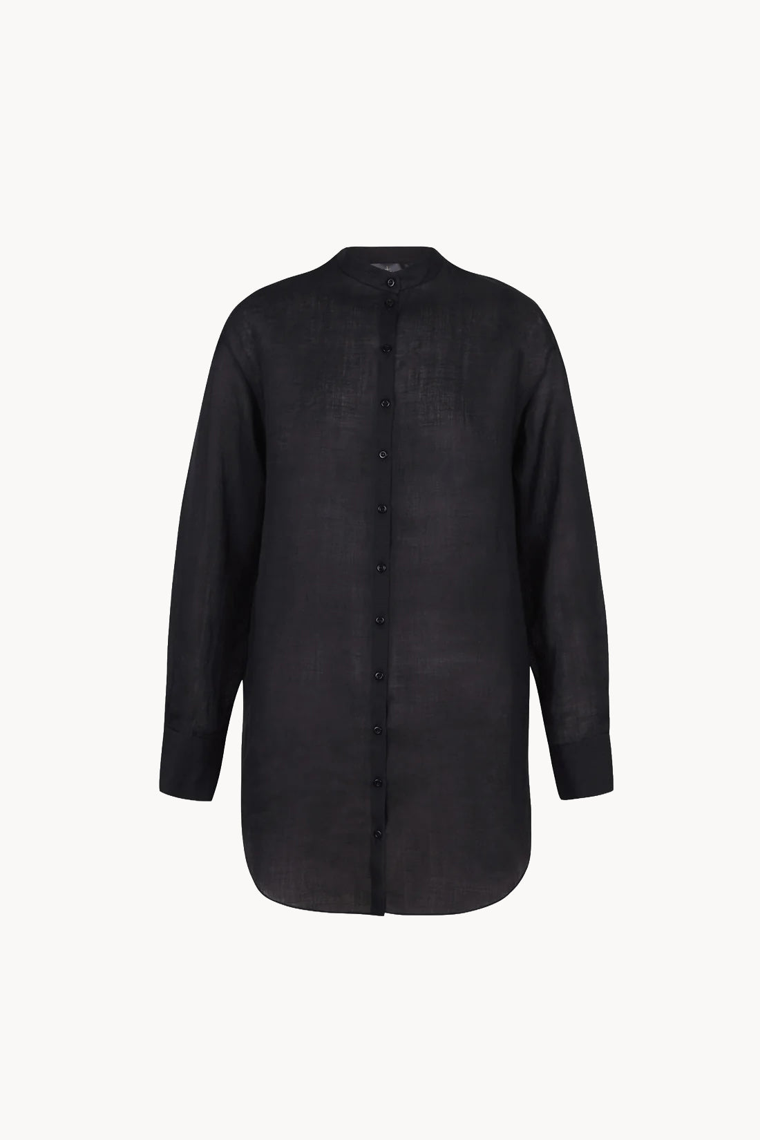 Marco, smoke gray shirt in ramie
