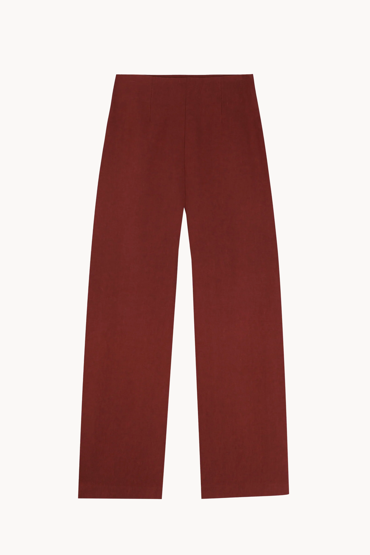 Margot, toasted red linen and virgin wool trousers