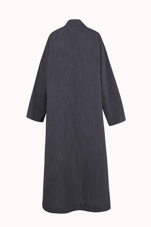 Marina, chaqueta larga denim oscuro