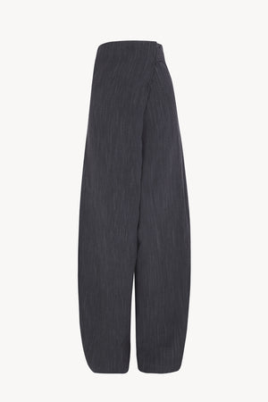 Marina, pantalon envolvente denim oscuro