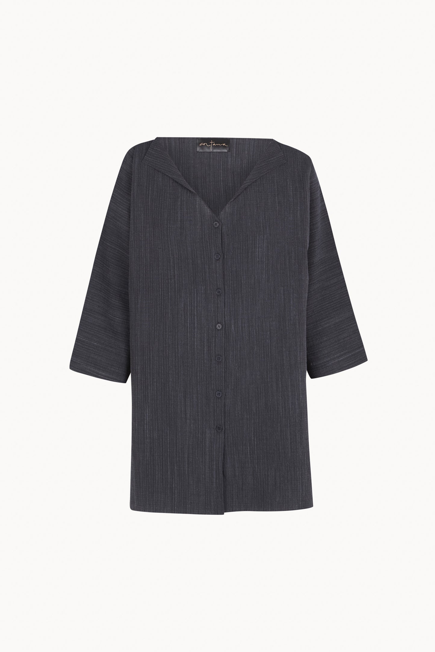 Marina, camisa oversize denim oscuro