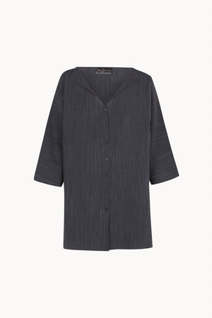 Marina, camisa oversize denim oscuro