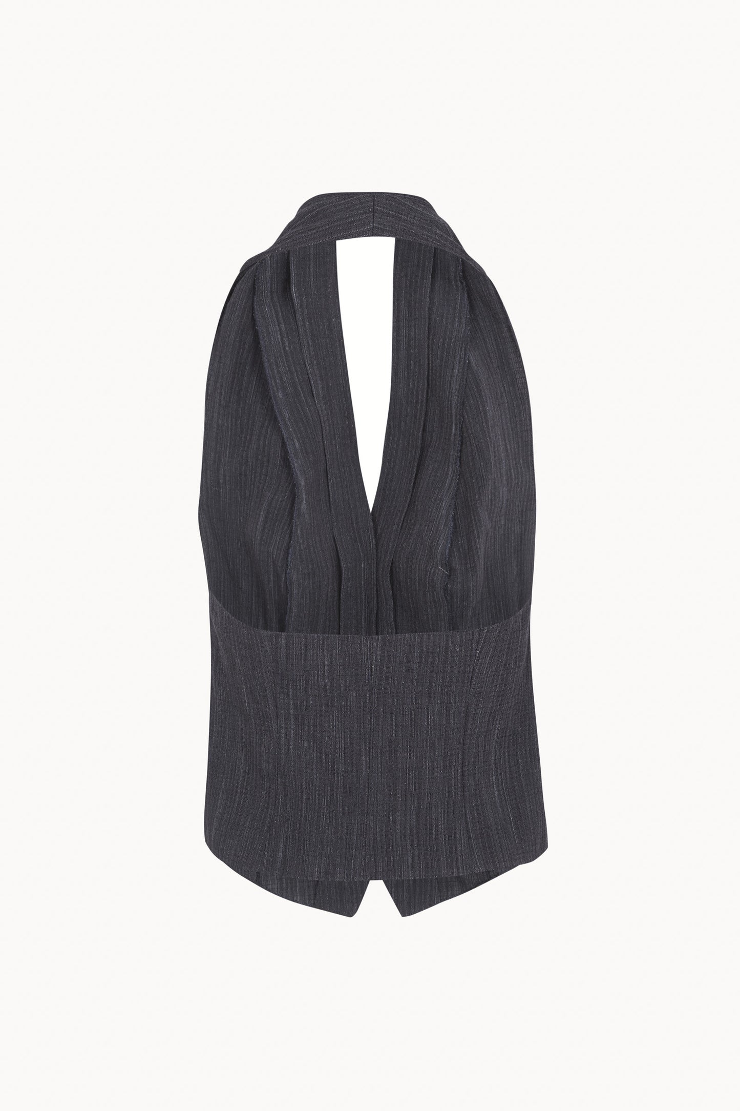 Marina, chaleco halter denim oscuro