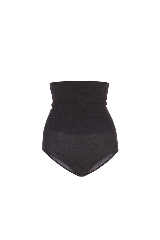 Maris, tall brief in graphite cashmere