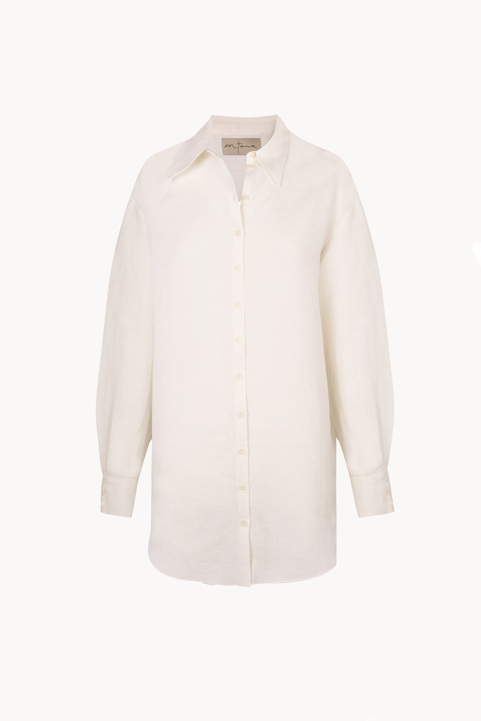 Marlo, ecru linen shirt