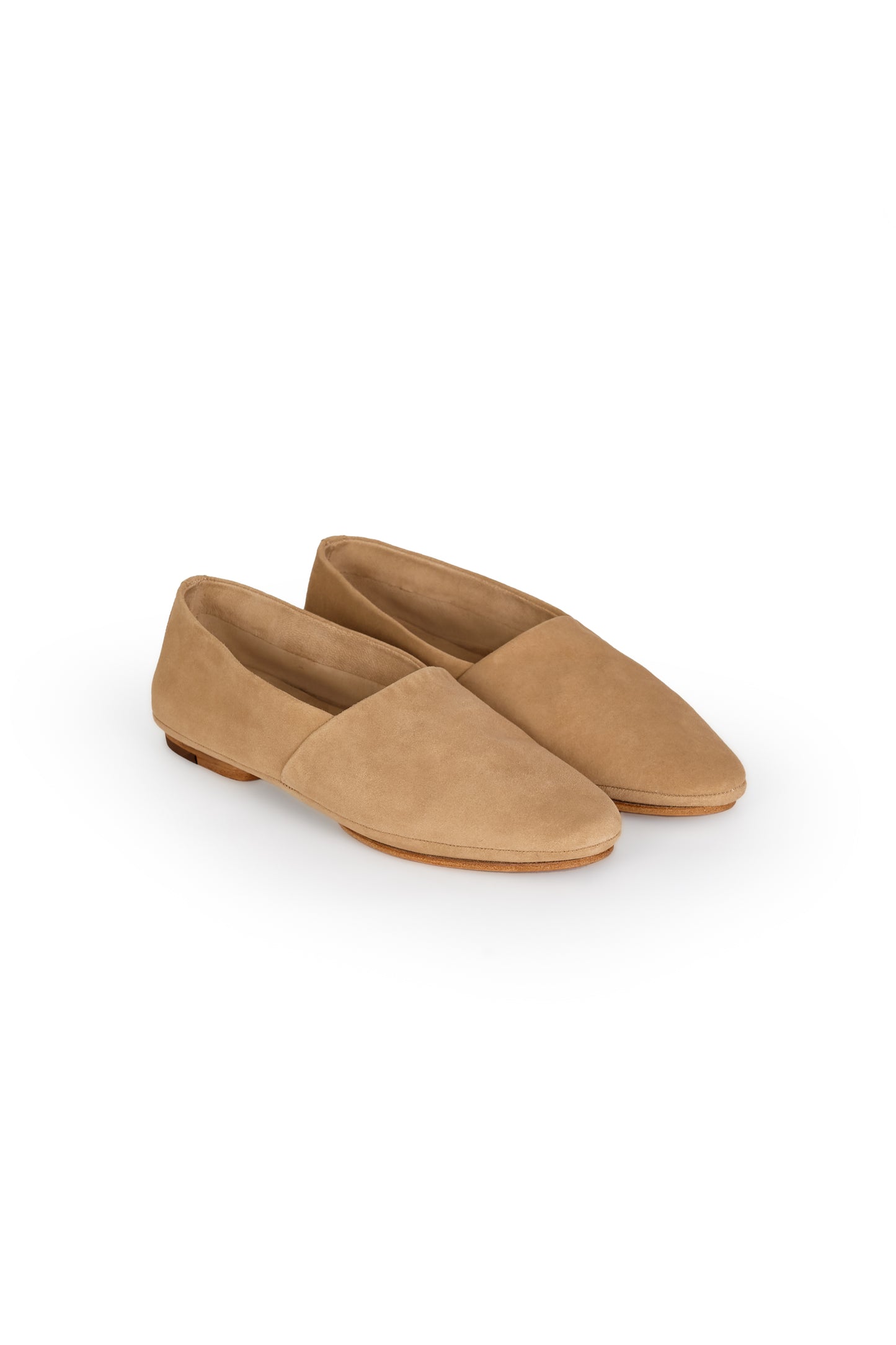 Mat, men's suede slipper camel