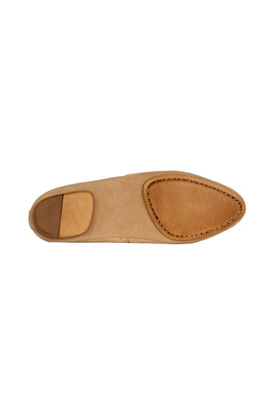 Mat, men's suede slipper camel