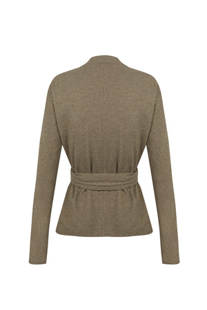 Mate, khaki melange wool & cashmere jacket