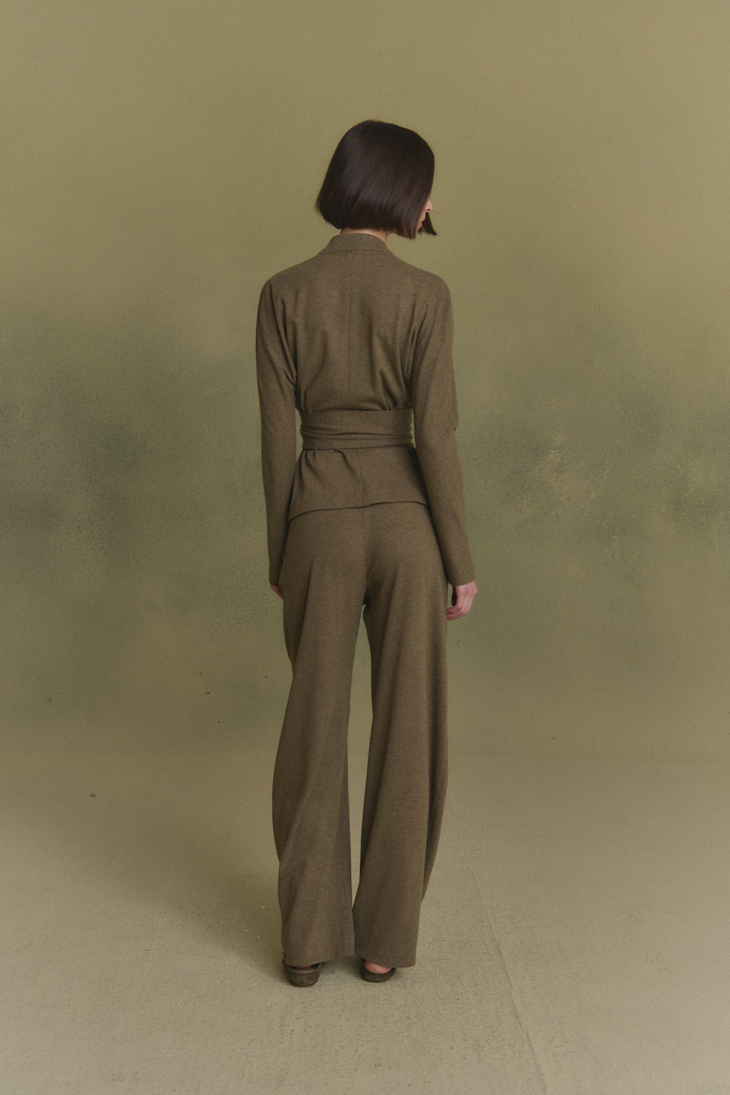 Mate, khaki melange wool & cashmere jacket