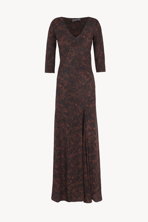 Mathilda, vestido de seda mata print