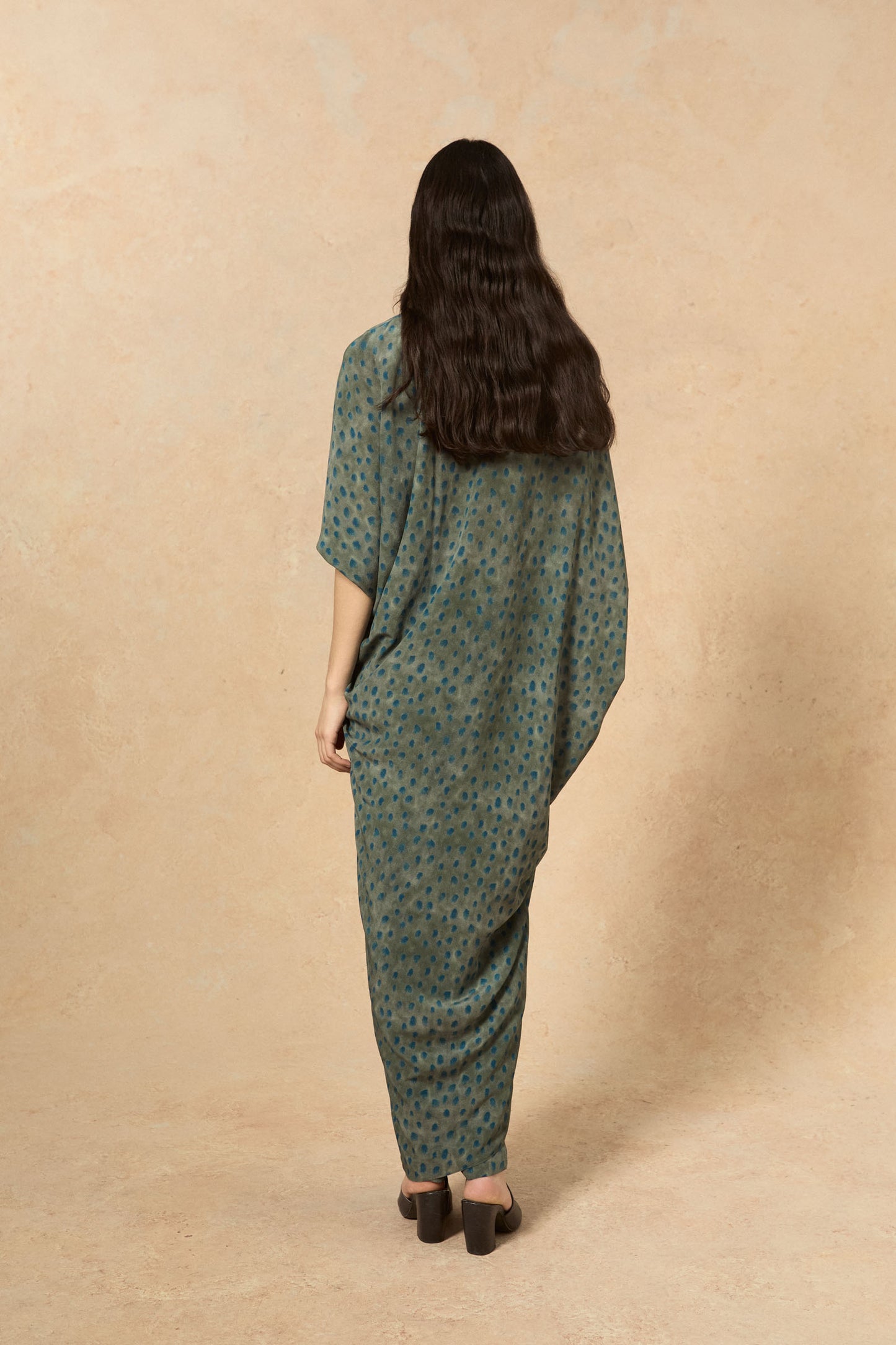 Mayu, ciro print silk dress