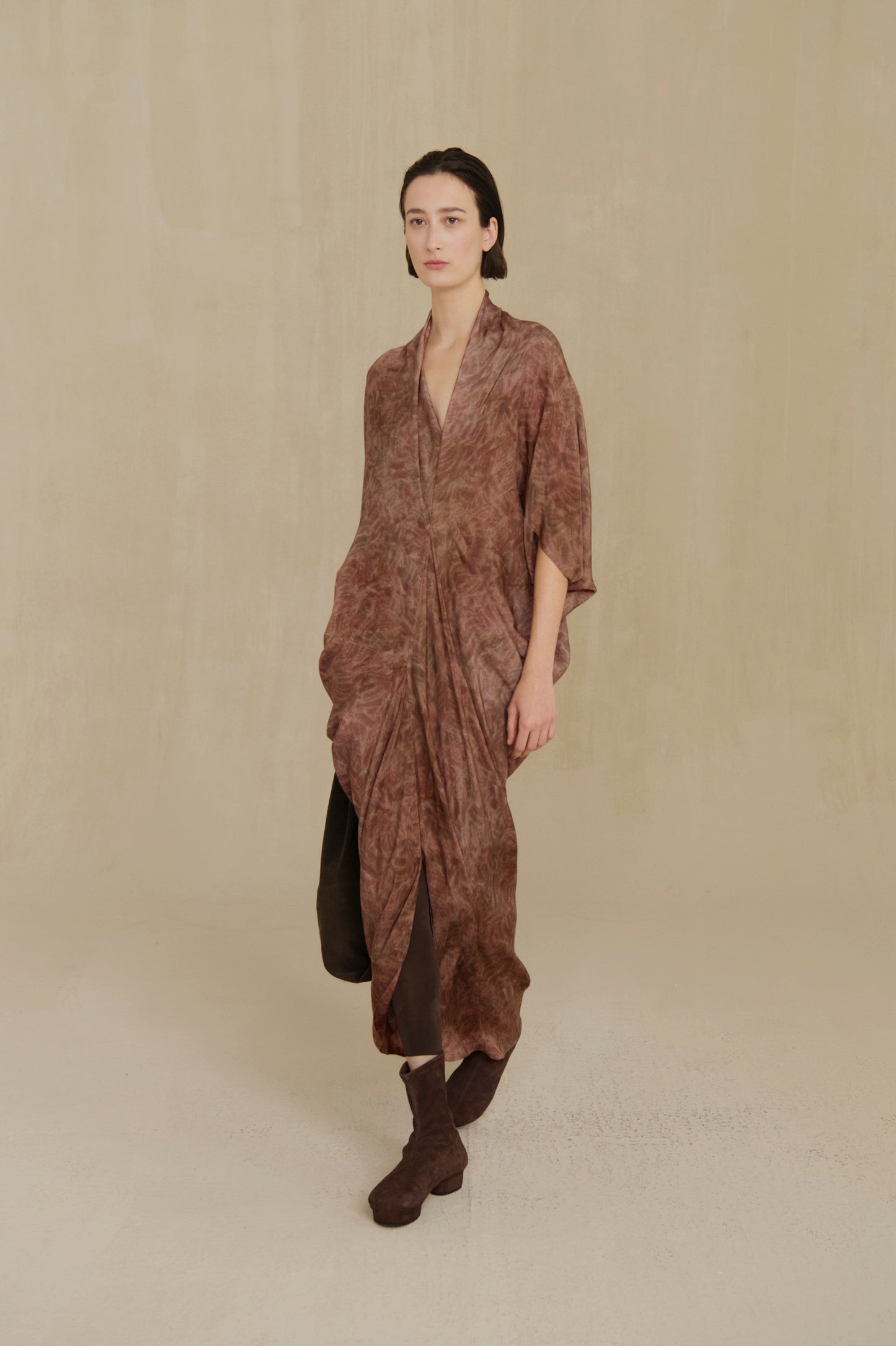 Mayu, vestido de cupro croma print