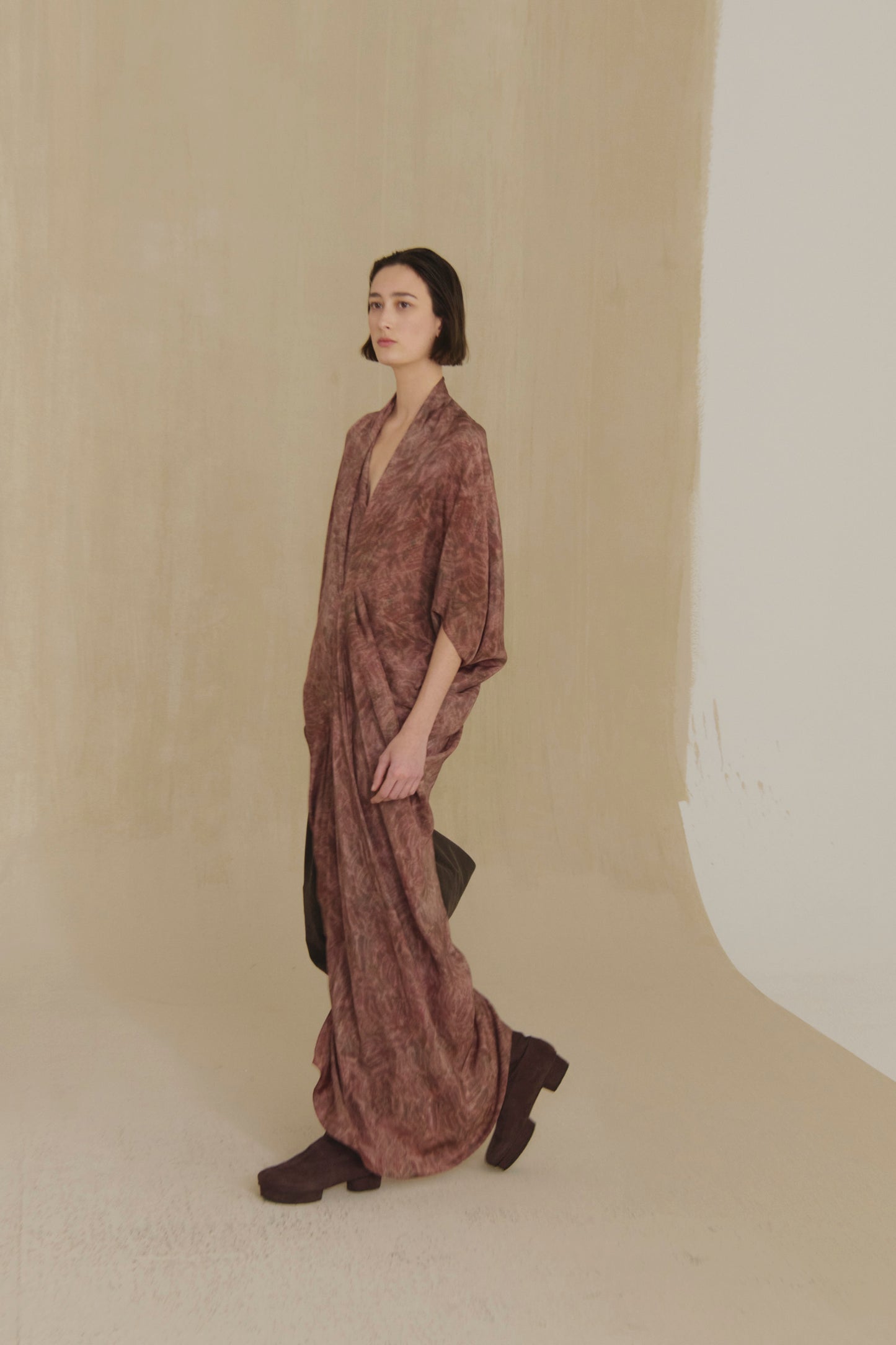 Mayu, vestido de cupro croma print