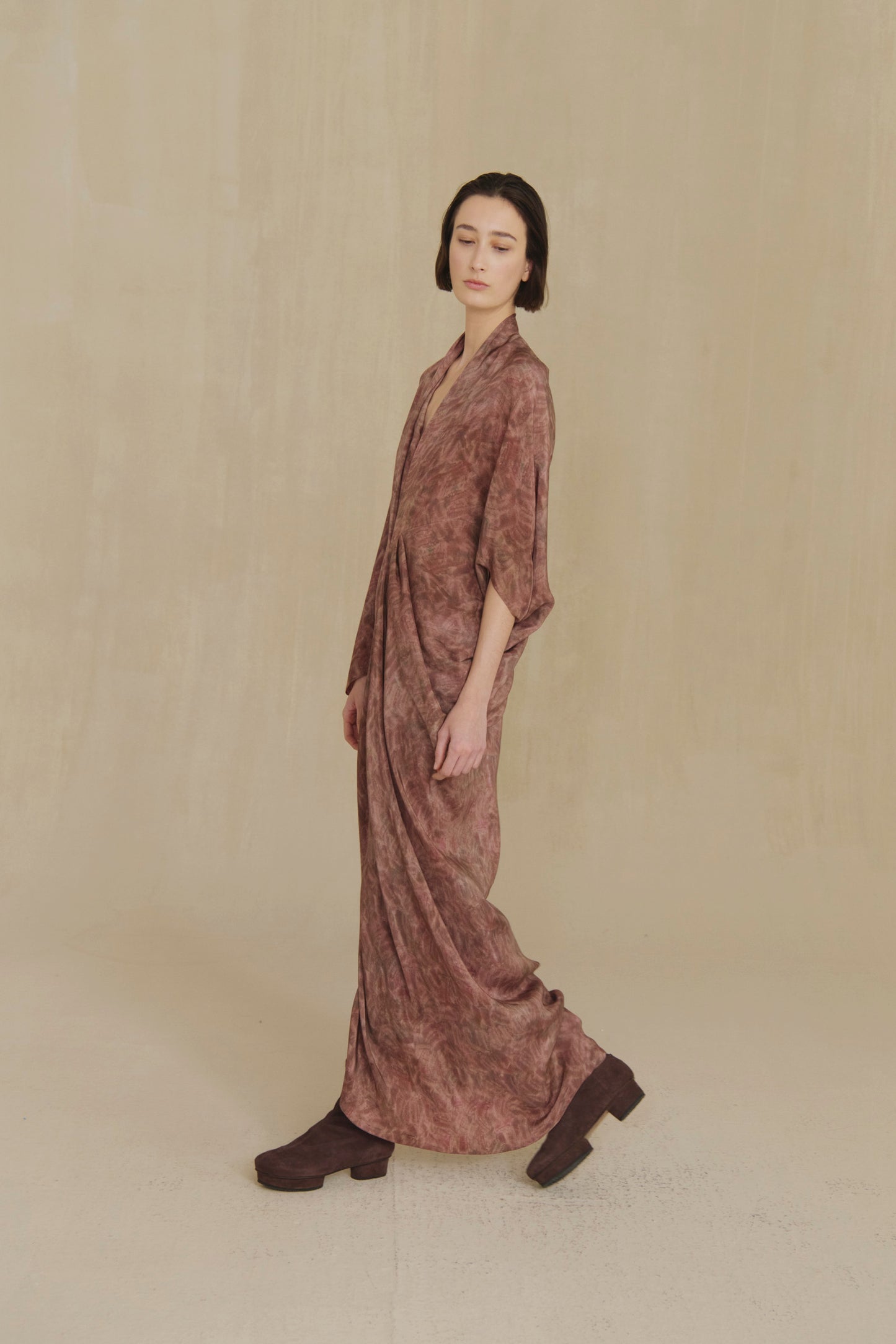 Mayu, vestido de cupro euria print