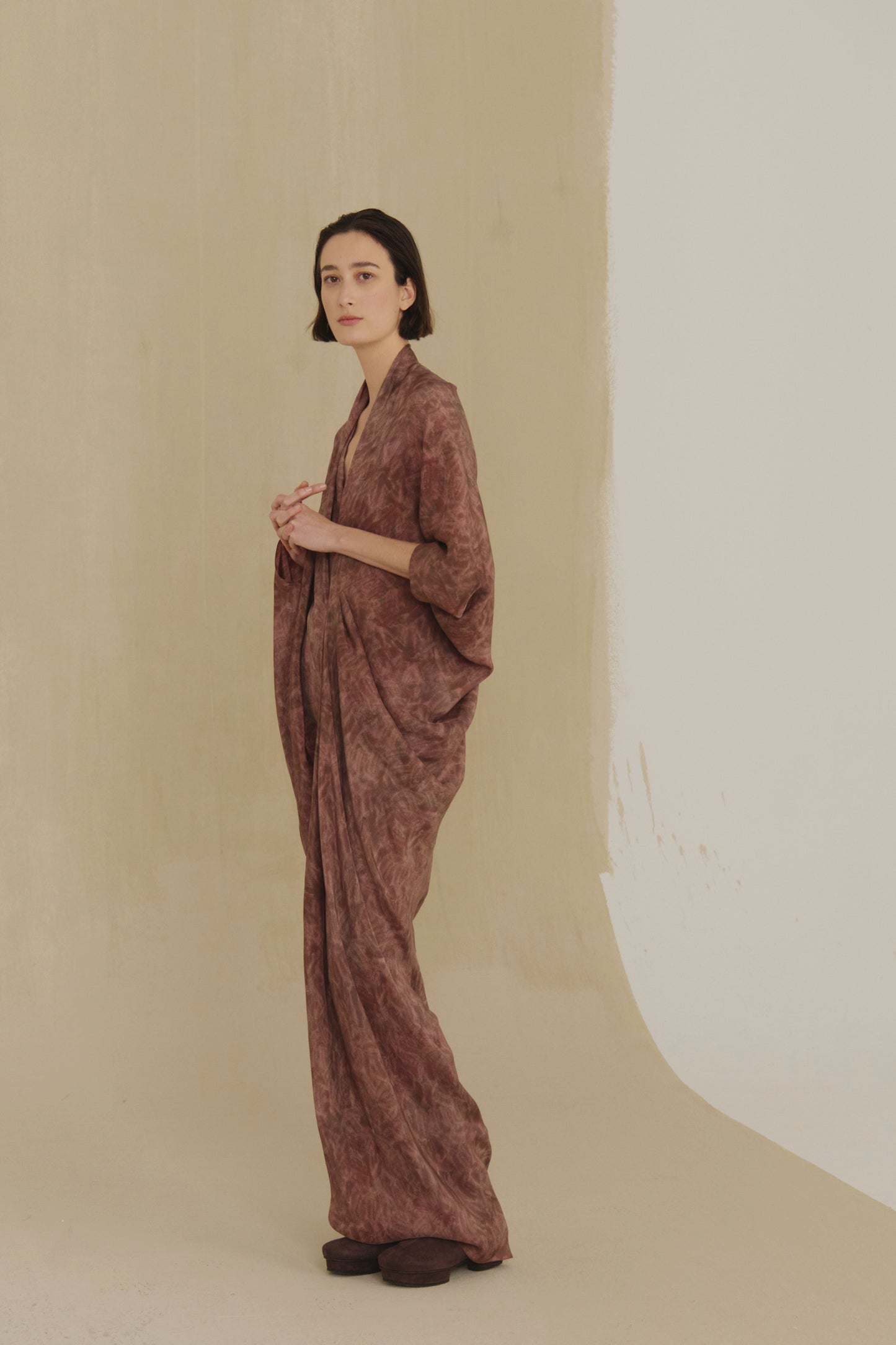 Mayu, vestido de cupro euria print