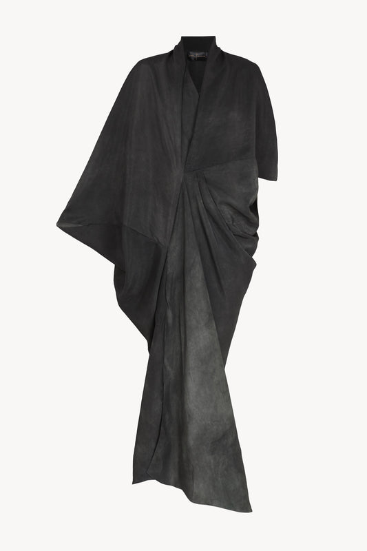 Mayu, petroleum maltinto silk dress
