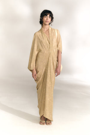 Mayu, vestido de seda flora print