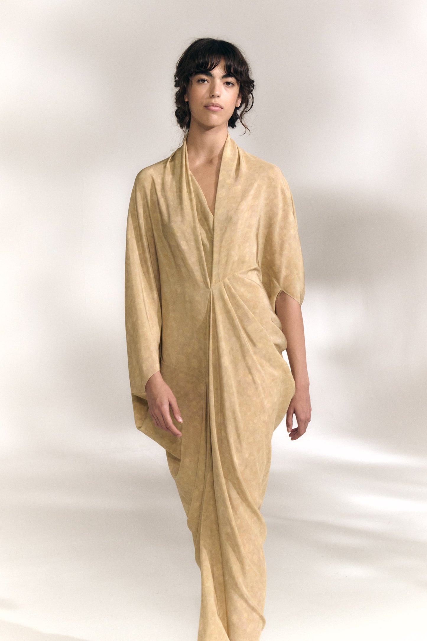 Mayu, vestido de seda flora print