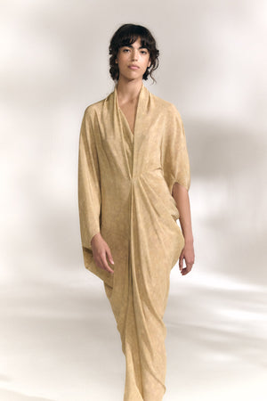 Mayu, vestido de seda flora print