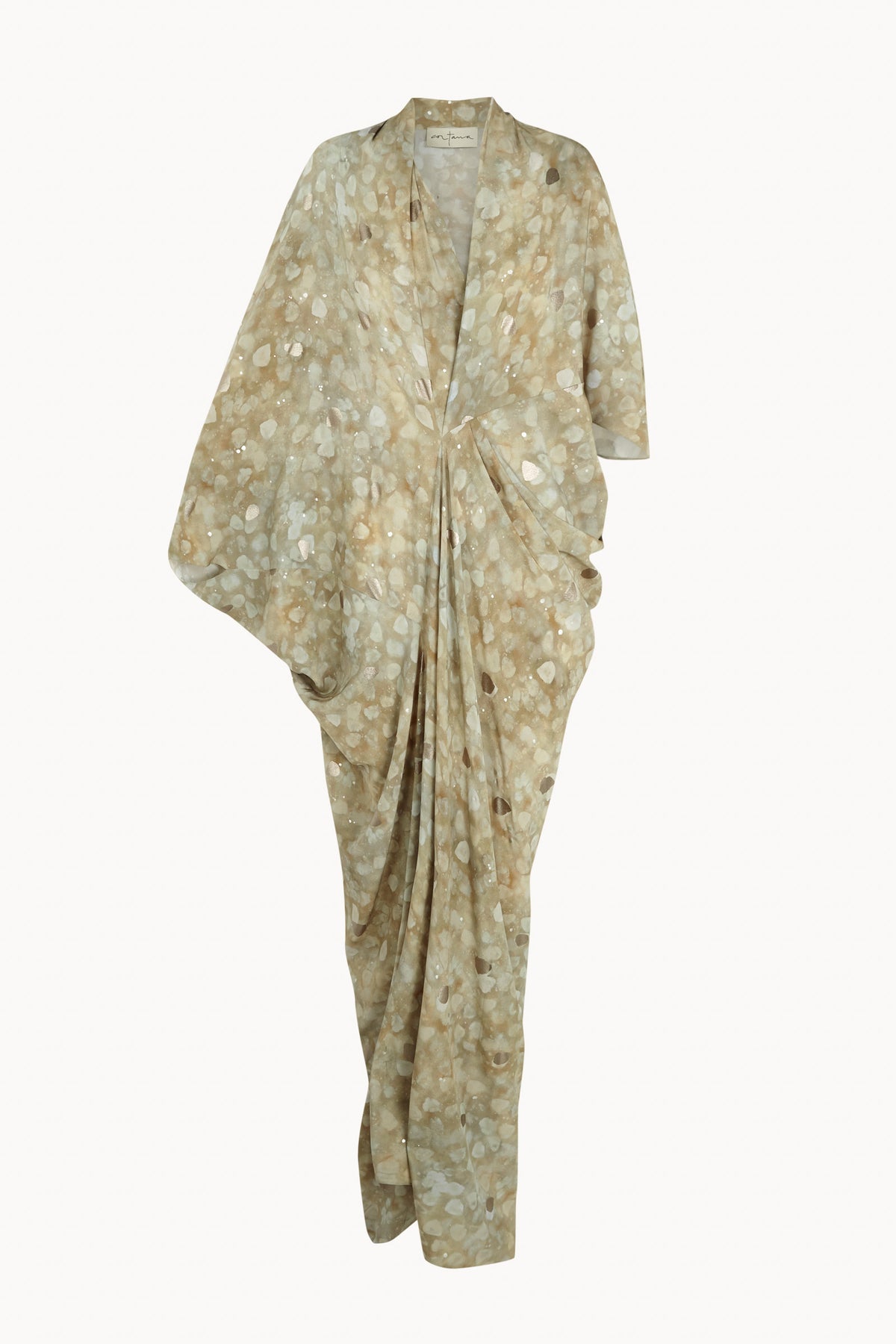 Mayu, vestido de seda lili metal print