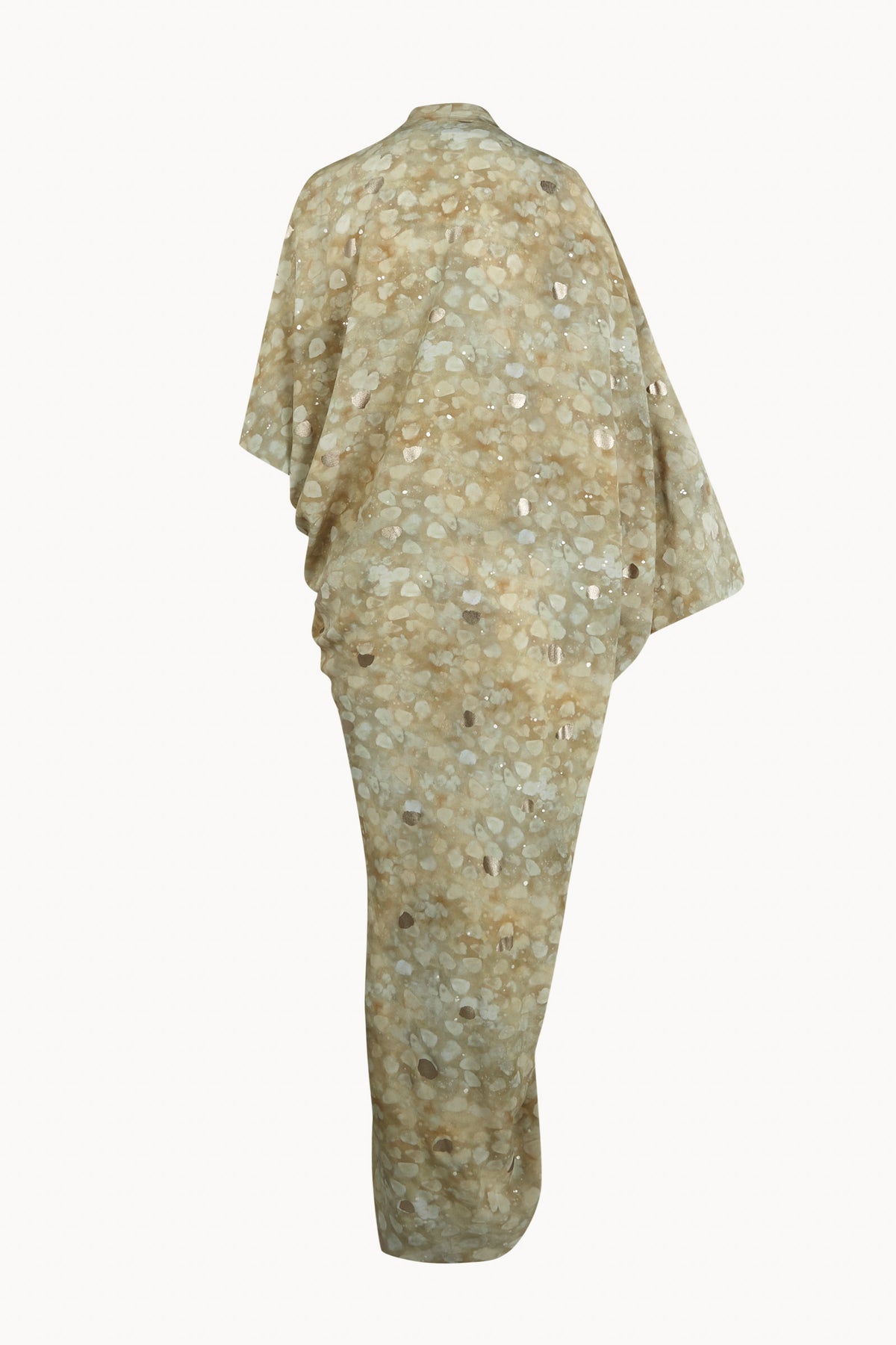 Mayu, vestido de seda lili metal print