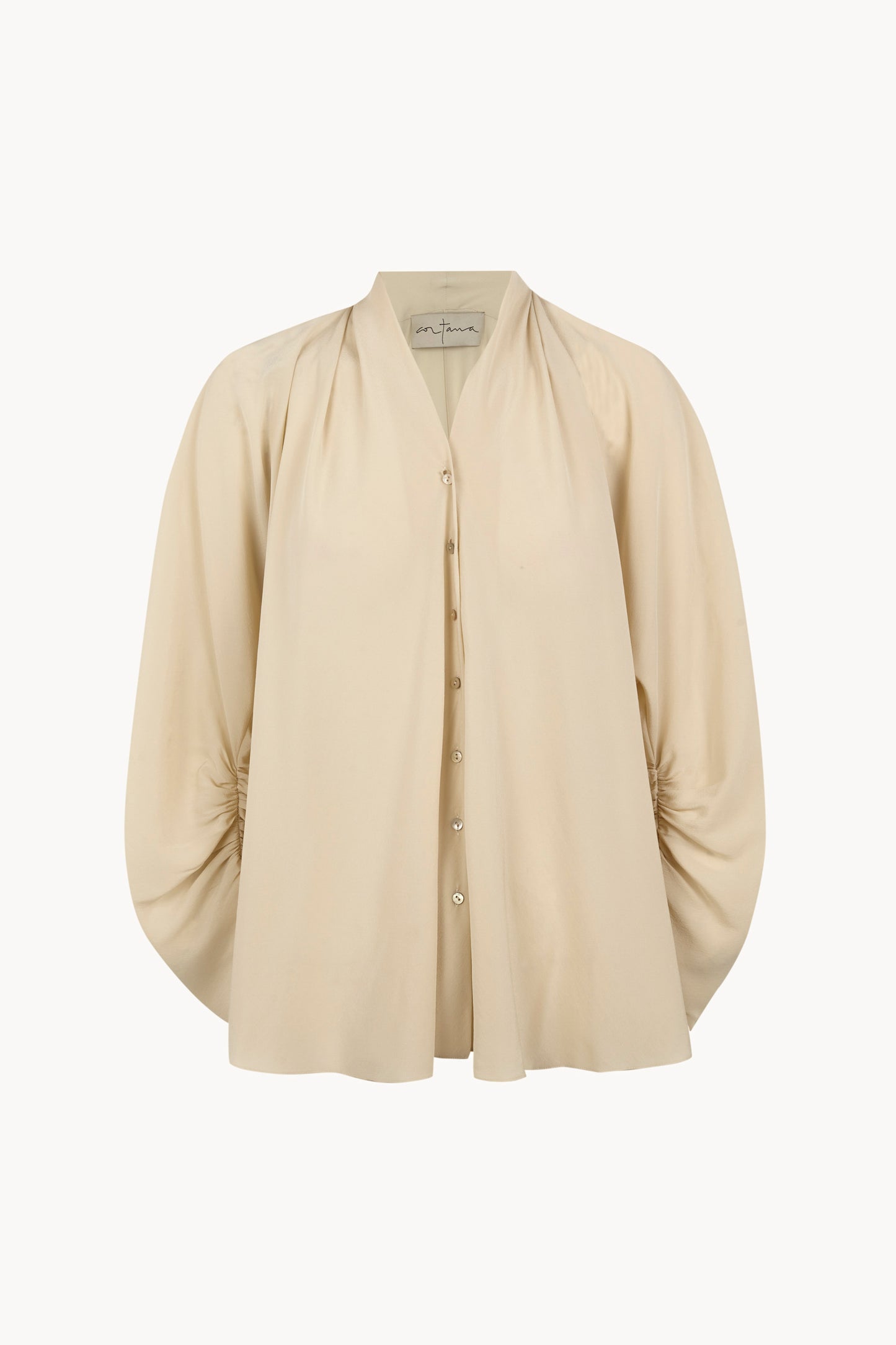 Medina, blusa de seda marfil