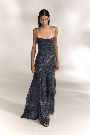 Meena, salina silk print dress