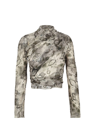 Meena, elmas print silk jacket