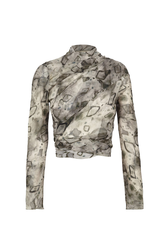 Meena, chaqueta de seda elmas print