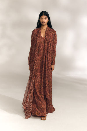 Meena, espurna print silk jacket