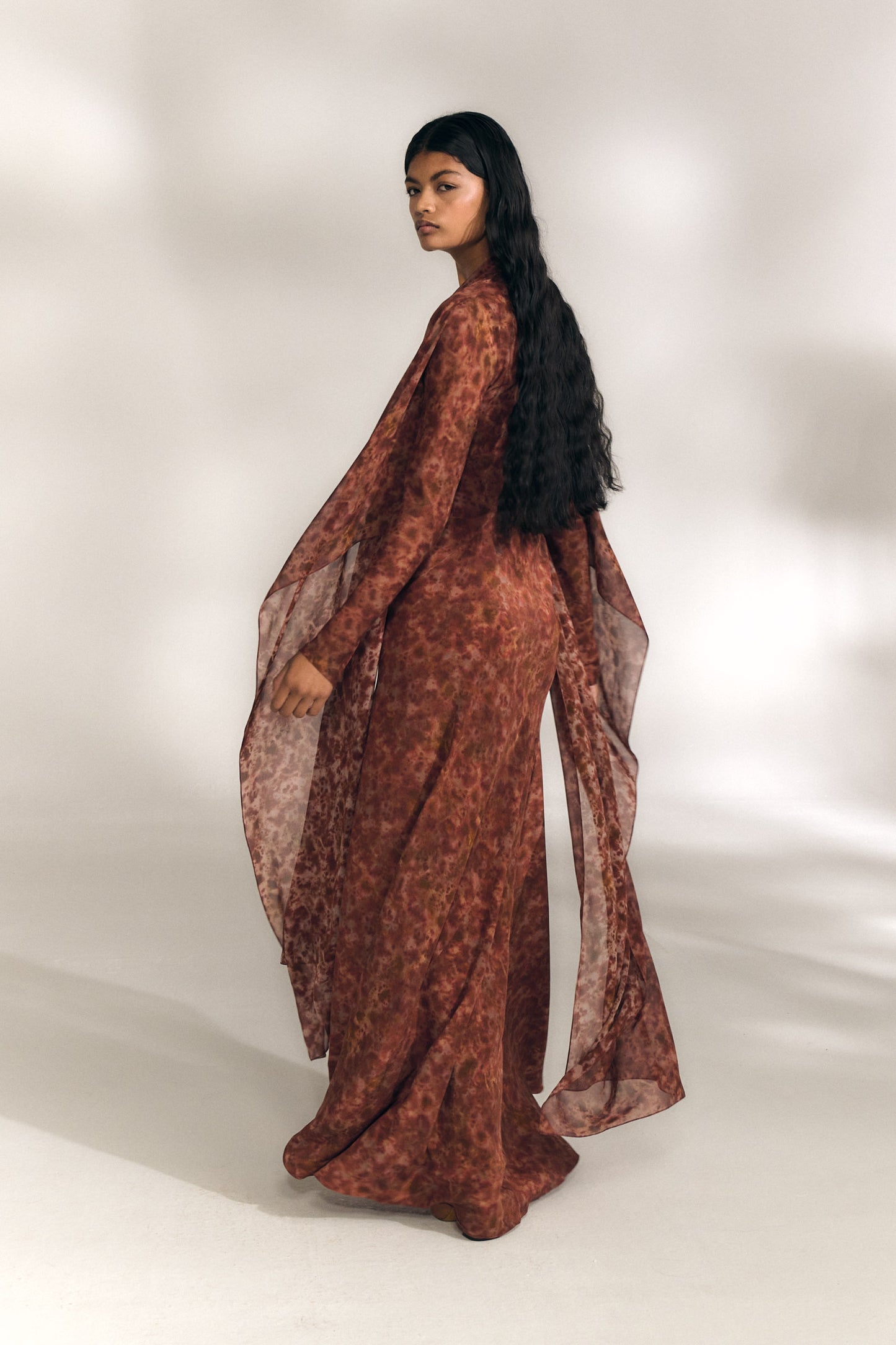 Meena, espurna print silk jacket