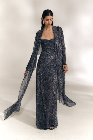 Meena, salina print silk jacket