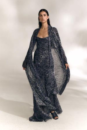 Meena, salina print silk jacket