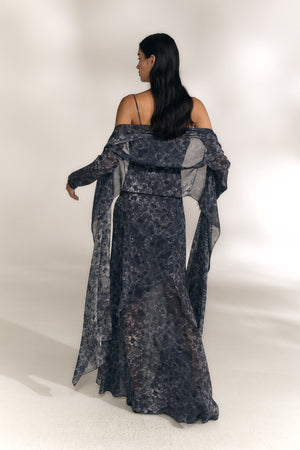 Meena, salina print silk jacket