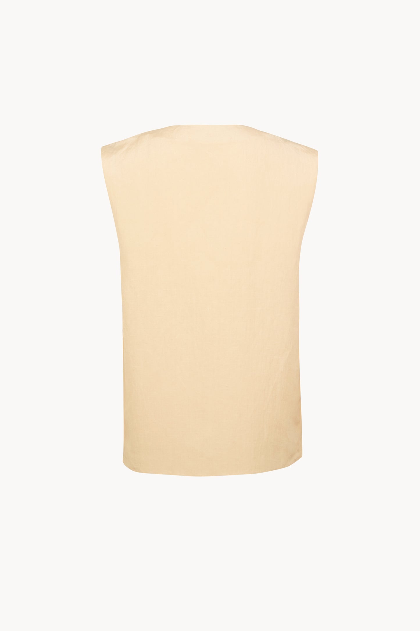 Mel, top de lino y seda beige mares