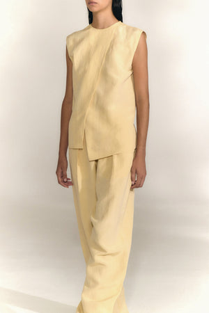 Mel, beige mares linen and silk pants