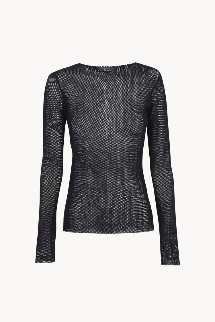 Mesh, top de rejilla de lana stretch