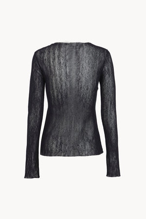 Mesh, stretch wool mesh top