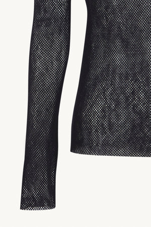 Mesh, stretch wool mesh top