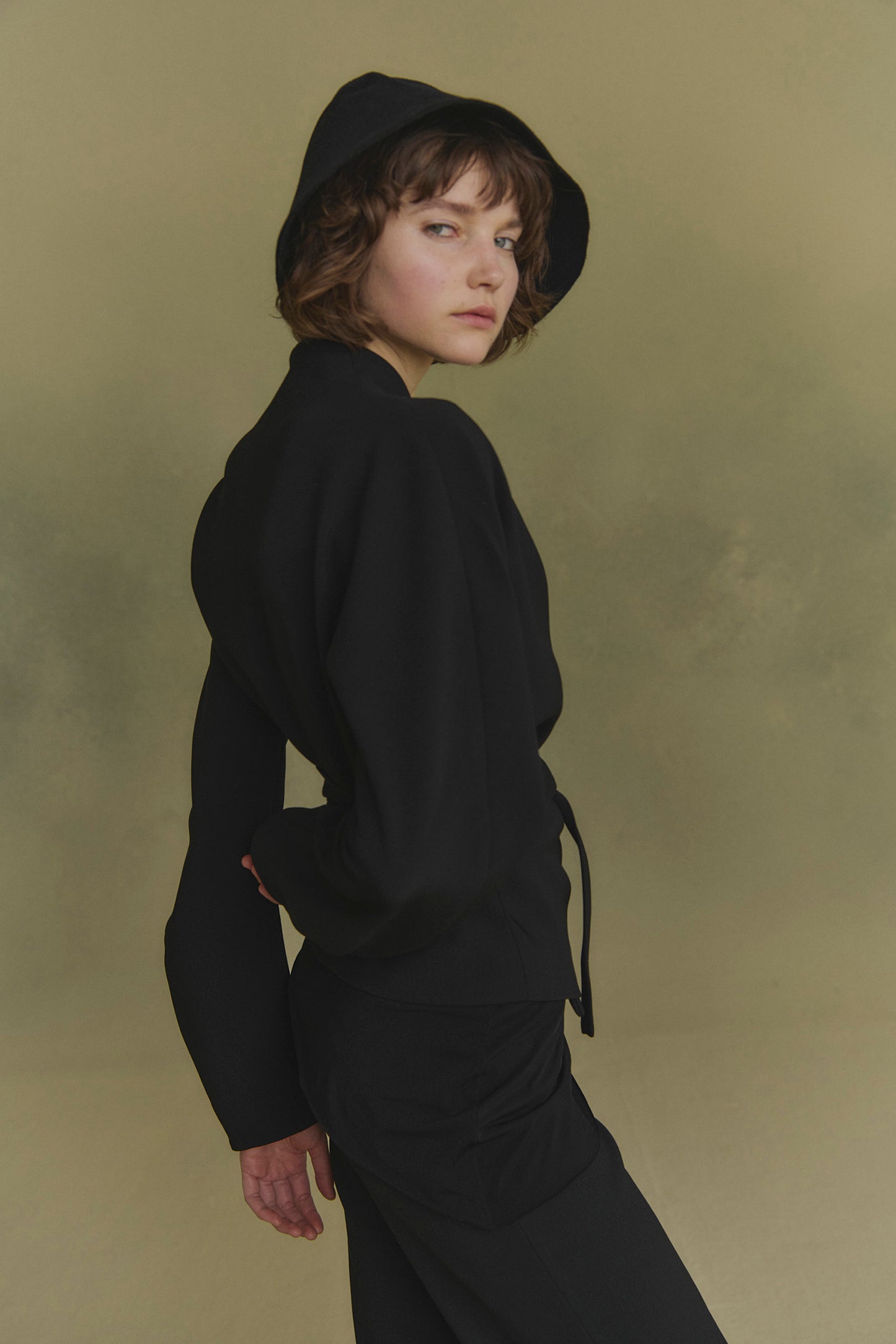 Midnight, stretch wool jacket