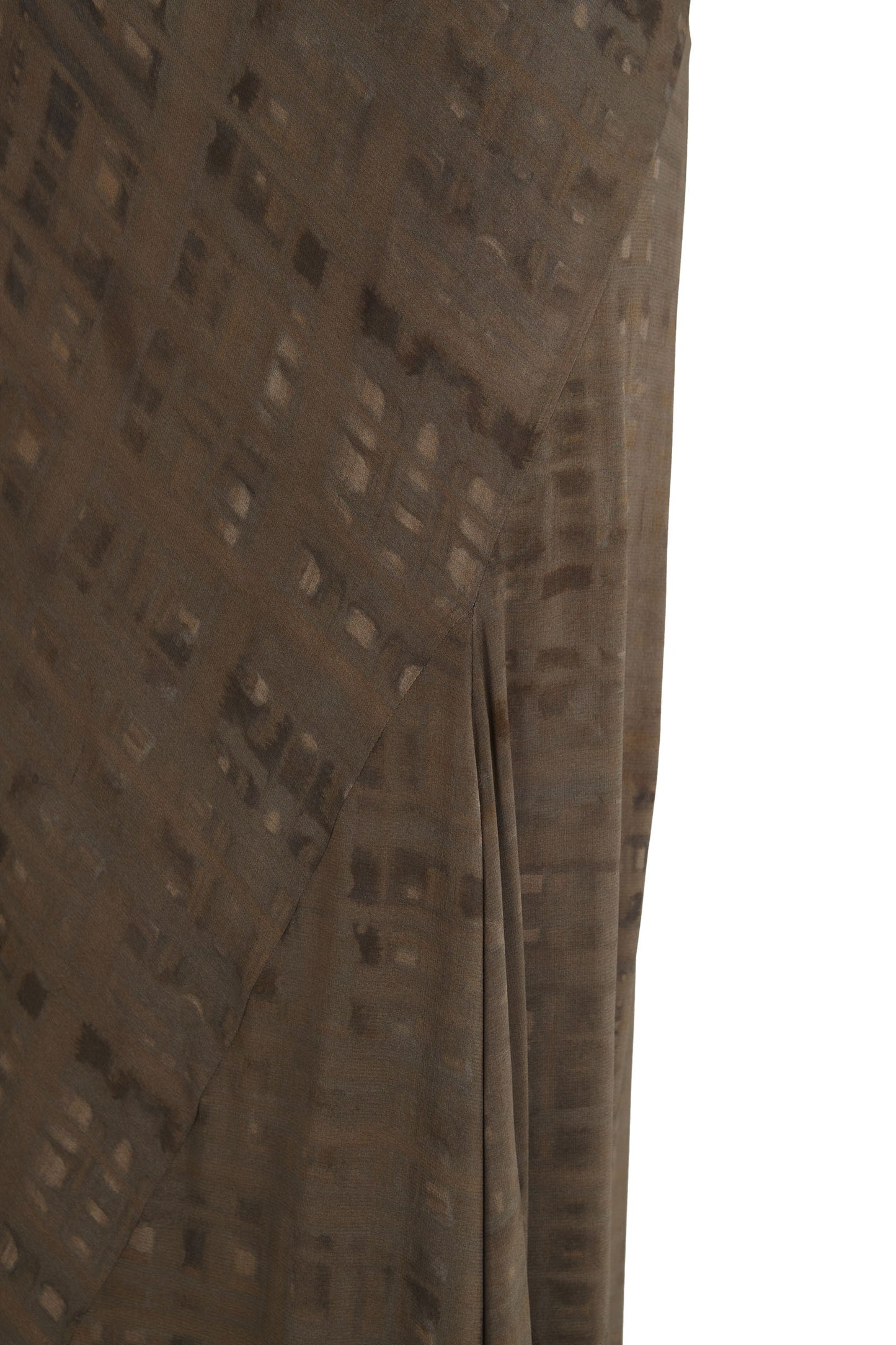 Mire, teki print long silk dress