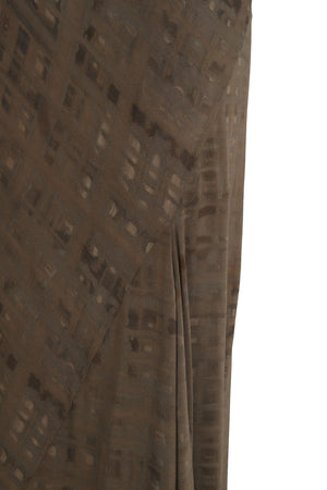 Mire, teki print long silk dress