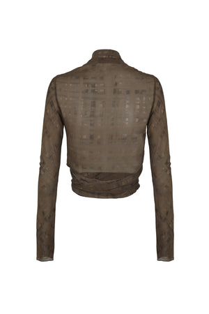 Mire, chaqueta de seda teki print